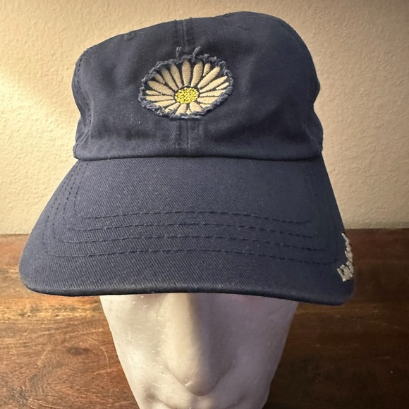 Life is Good navy hat with flower‎ - Picture 1 of 4